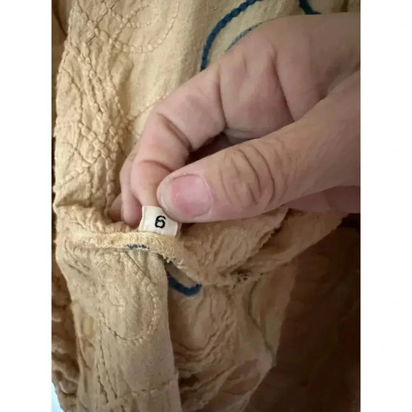 Edgewood Men's Beige Long Sleeve Open Front Belted Waist Jacket Size 6 - Picture 7 of 9